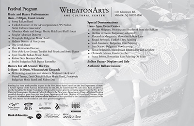 Wheaton Arts NJ Presents: Balkan Traditions and Cultures: A Day of Celebration Wheaton Arts NJ Presents: Balkan Traditions and Cultures: A Day of Celebration