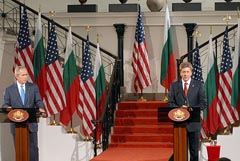 George Bush in Bulgaria