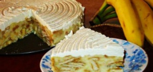 Бананова торта с бисквити
