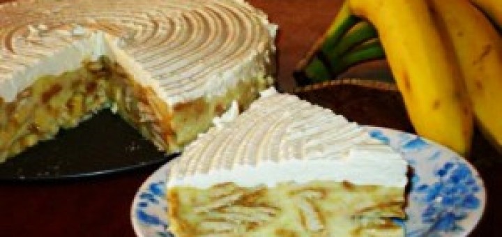 Бананова торта с бисквити